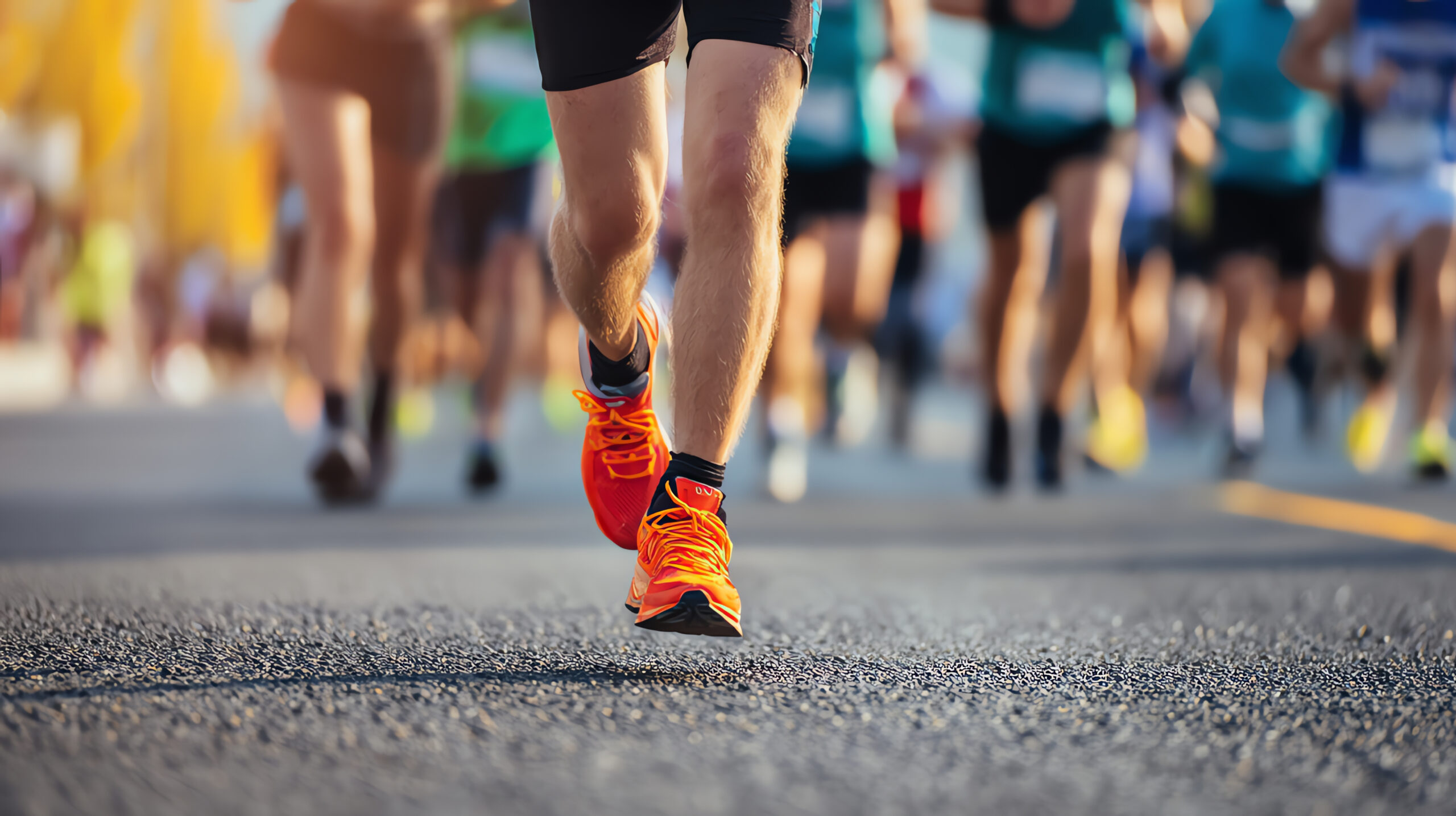 marathon runners, AI generated image